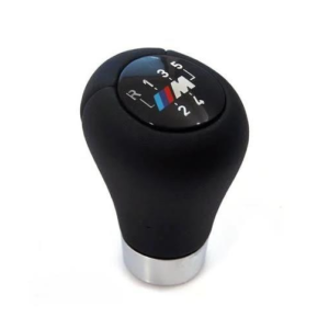 VİTES TOPUZU KROMLU SİYAH SUNİ DERİ DESEN {M LOGO} E30 E34 E36 E39 E46