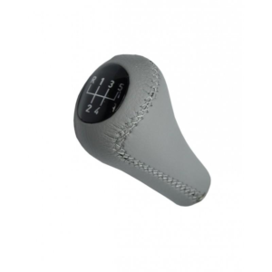 VİTES TOPUZU KROMLU GRİ SUNİ DERİ DESEN {M LOGO} E30 E34 E36 E39 E46