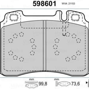 FREN BALATASI ÖN 16mm 6cl W124 W129 300 A0024201520
