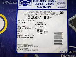 SİLİNDİR KAPAK CONTASI BMW 525 2,5-2,7 88- GLASER 50057 80F