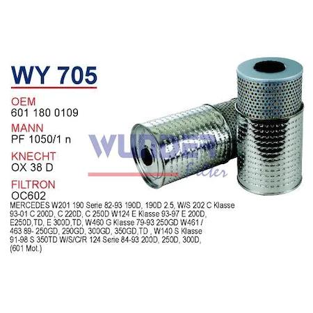 YAĞ FİLTRESİ W124 190-200 M601 M602 M603 WY705